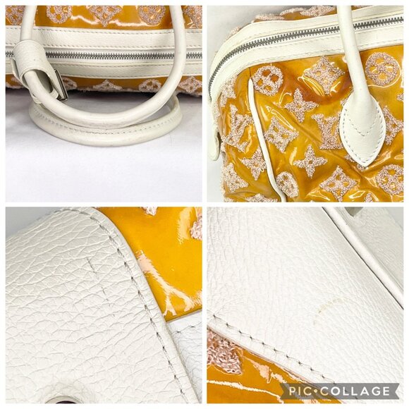 LOUIS VUITTON LV Monogram Bouclettes Speedy Amber Boston Embroidered Lambskin LV - Picture 15 of 16